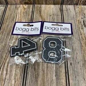 Lot of 2 Original Bogg Bits Bag Charm Number 4 and 8